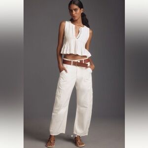 Citizens Of Humanity Cream Wide Leg Pants